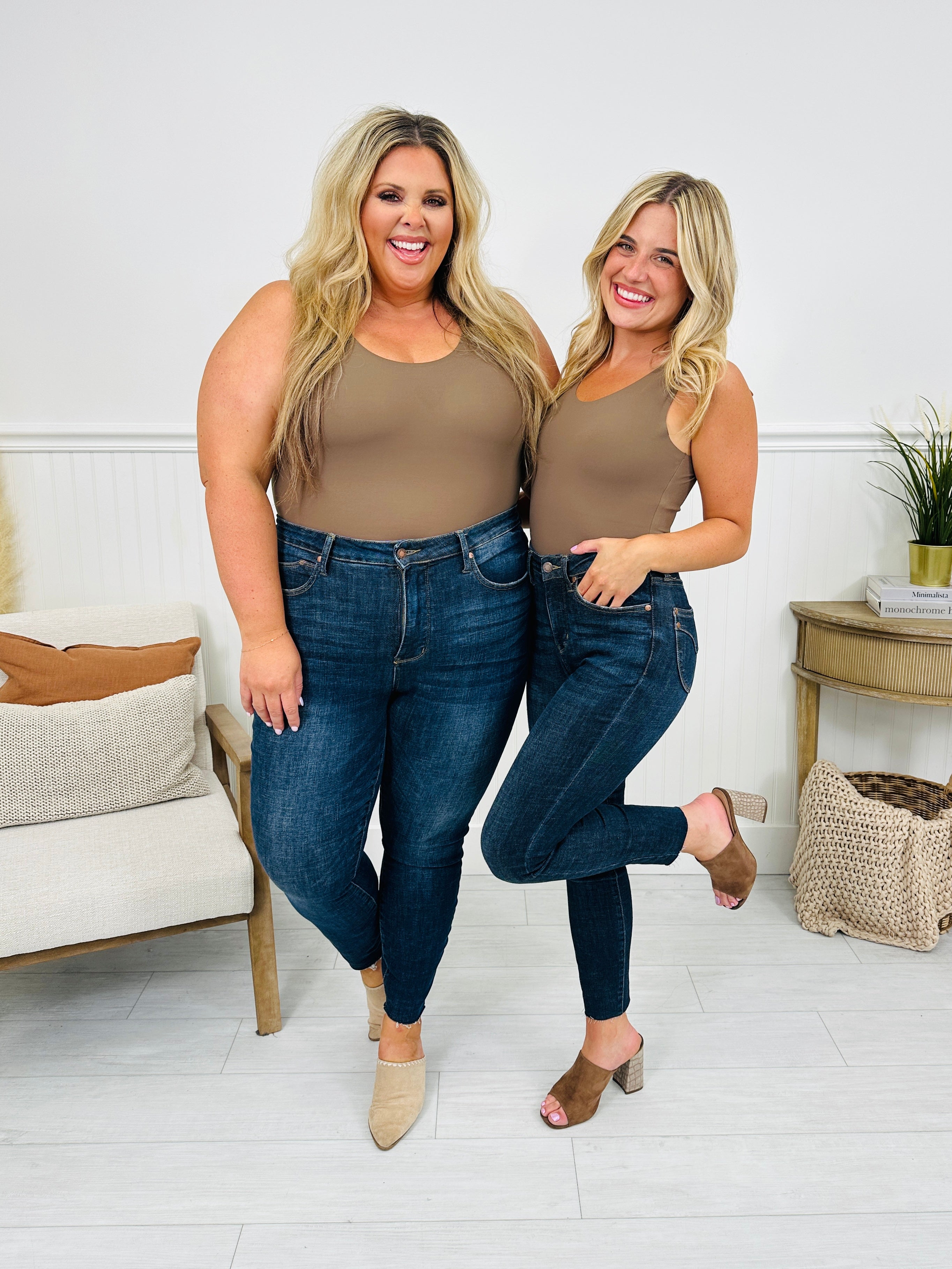 MOCO Signature Sleeveless Bodysuit in Mocha- Multiple Lengths!