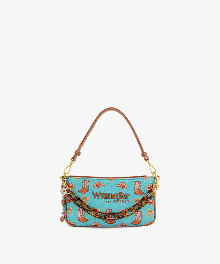 Wrangler Rodeo Icons Western Baguette Shoulder Bag