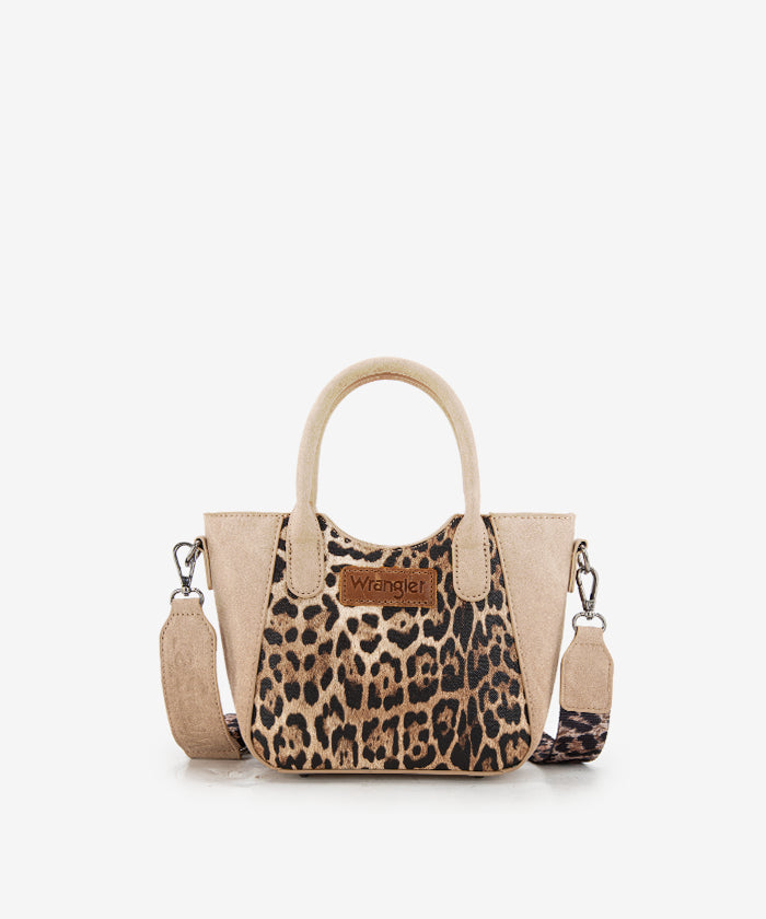 Wrangler Western Rustic Charm Leopard Print Tote Bag
