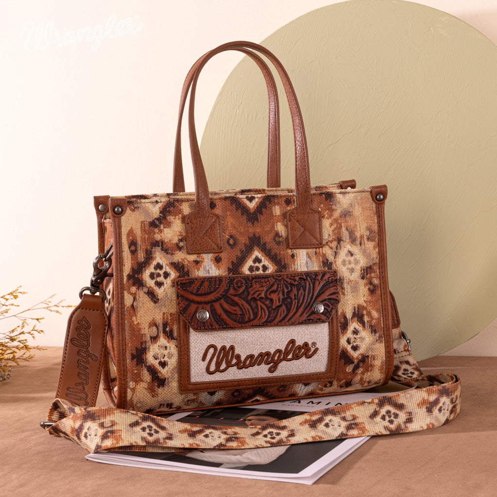 Wrangler Aztec Concealed Carry Canvas Tote Bag Collection