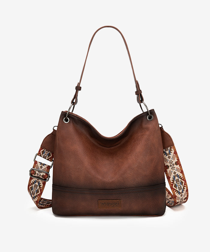 Wrangler Vegan Leather Crossbody Hobo Bag