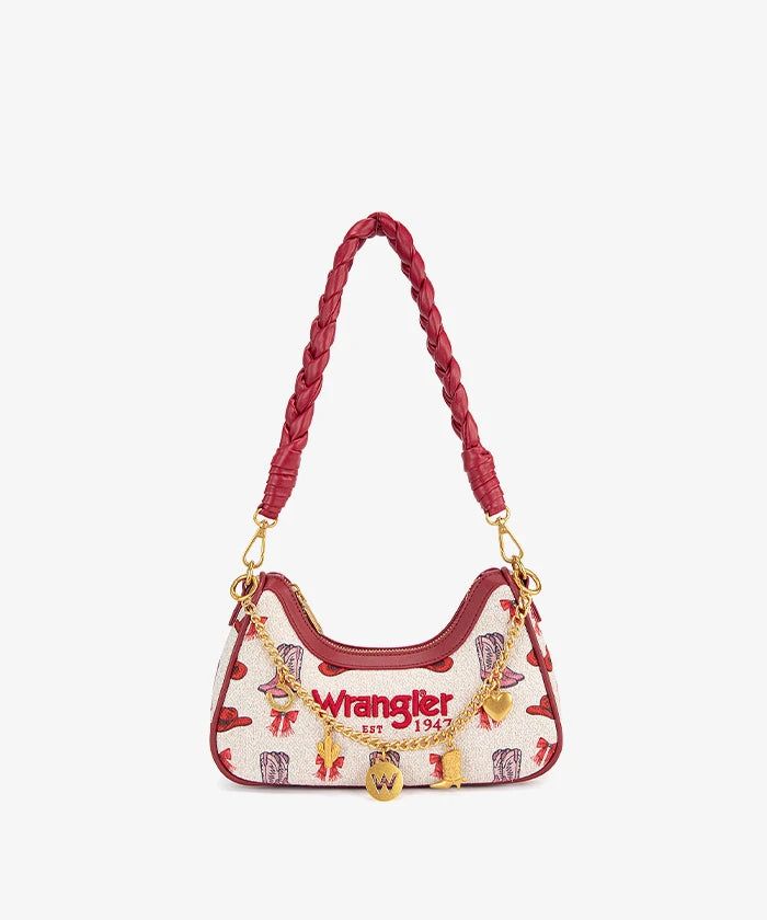 Wrangler Rodeo Icons Braided Handle Shoulder Bag