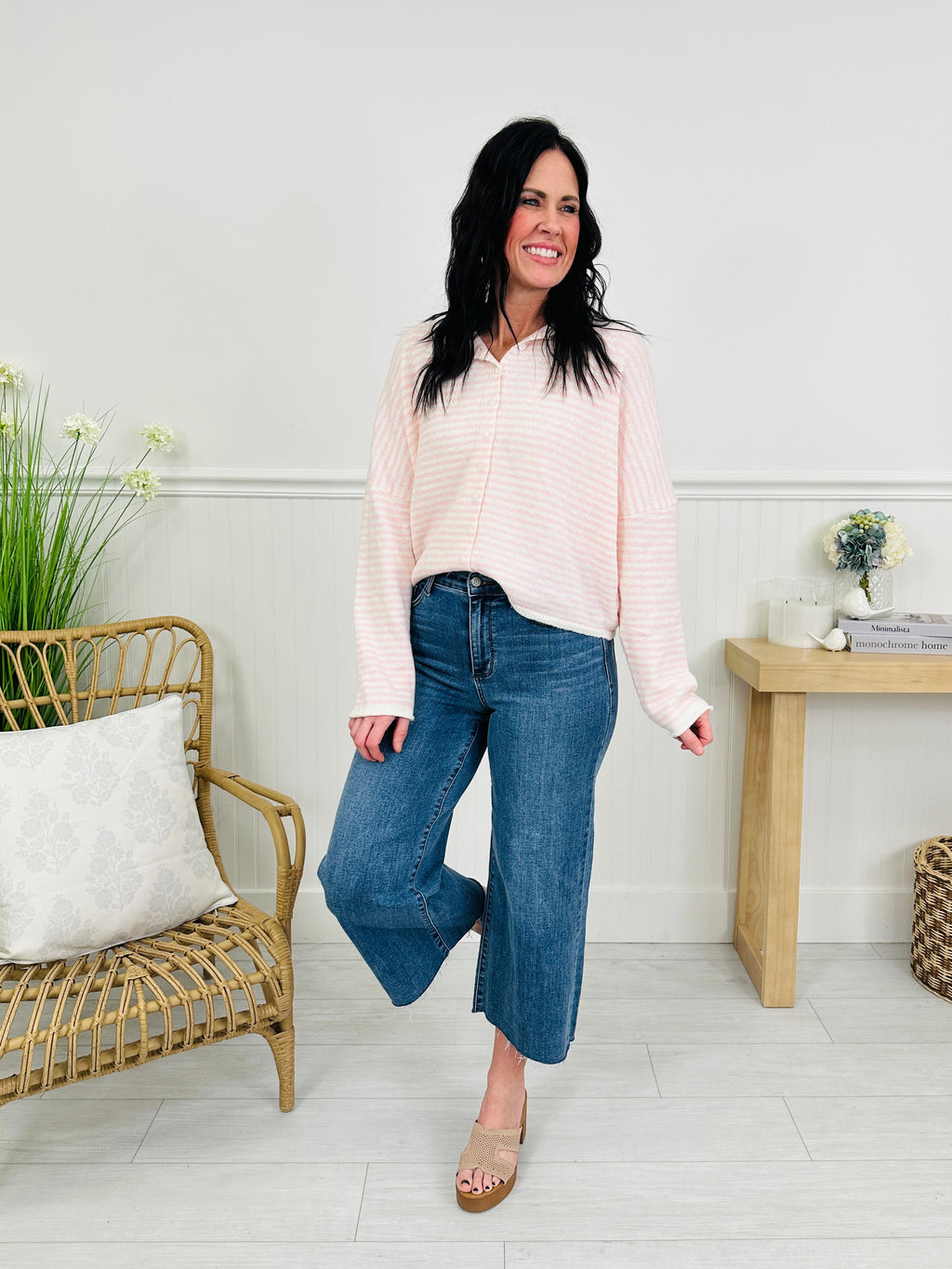 Judy Blue Fresh Start Wide Leg Cropped Jeans