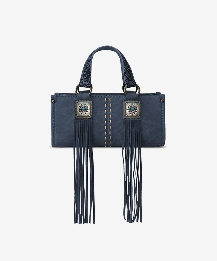 Montana West Western Fringe Concho Mini Crossbody Bag