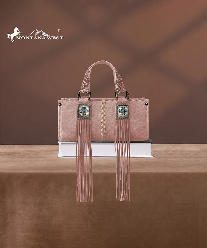 Montana West Western Fringe Concho Mini Crossbody Bag