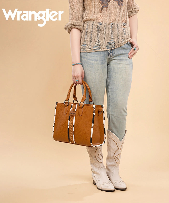 Wrangler Print Whipstitch Concealed Carry Tote Bag