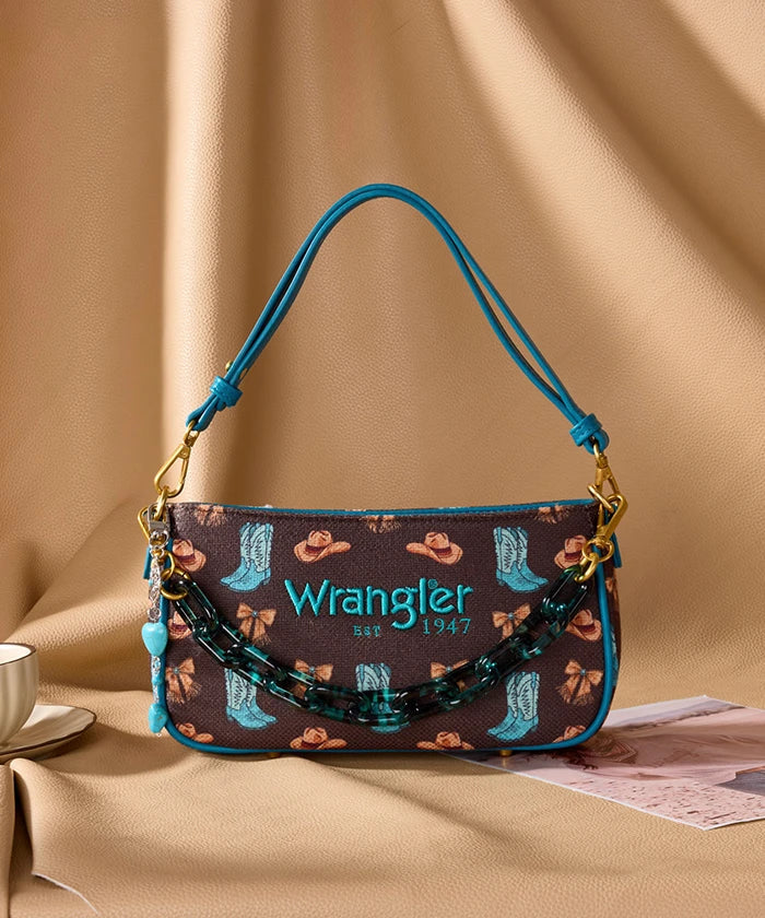 Wrangler Rodeo Icons Western Baguette Shoulder Bag