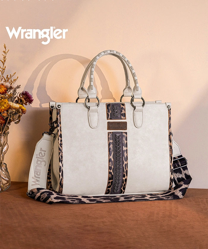 Wrangler Print Whipstitch Concealed Carry Tote Bag