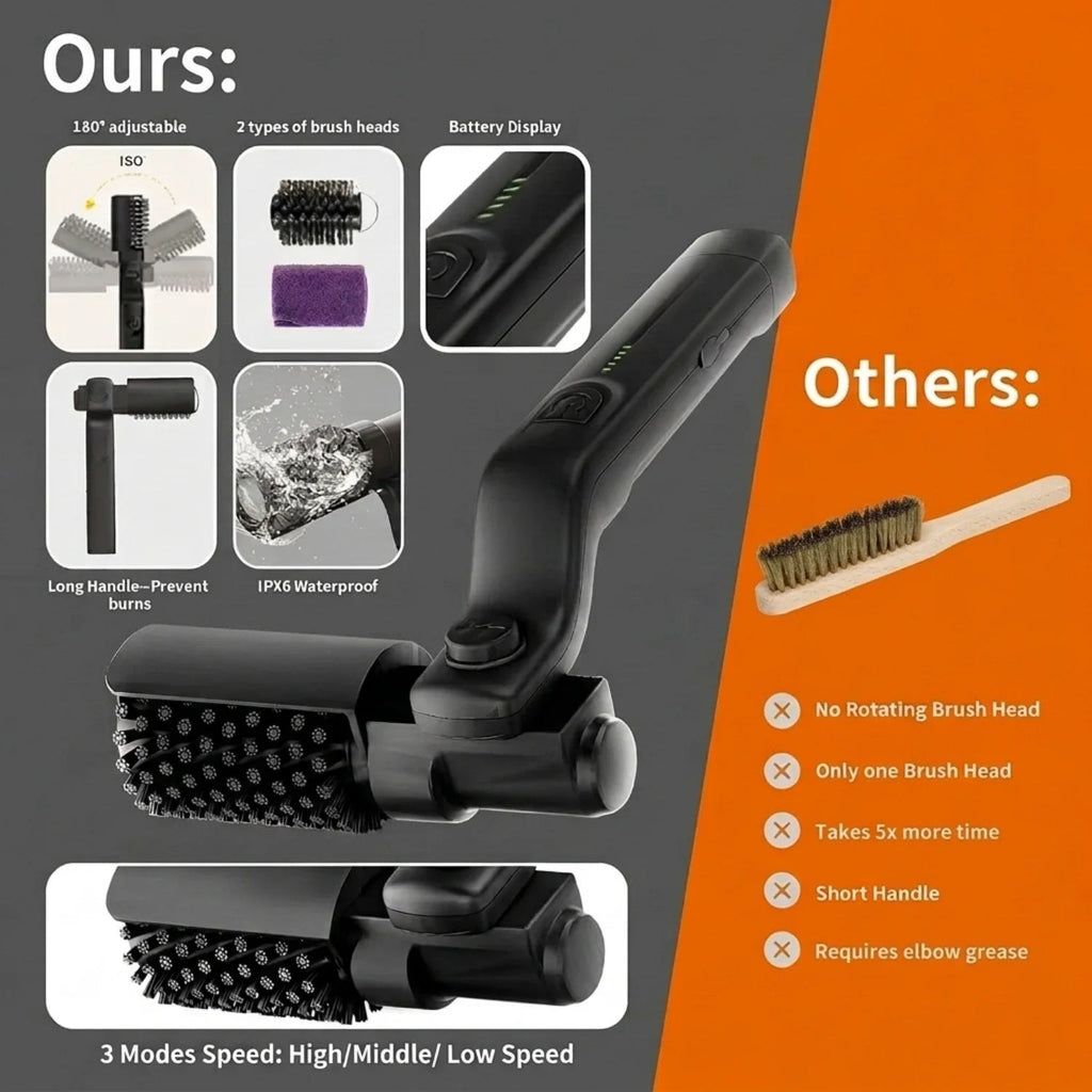 🇺🇸 Memorial Day 50% OFF! Rechargeable Grill Brus – No Scrubbing, Just Shine! 🧼✨