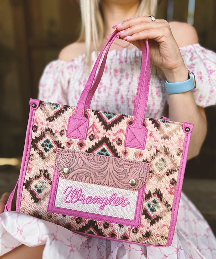 Wrangler Aztec Concealed Carry Canvas Tote Bag Collection