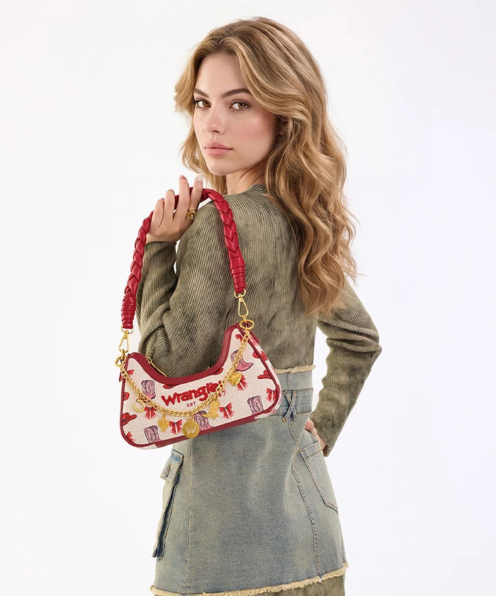 Wrangler Rodeo Icons Braided Handle Shoulder Bag