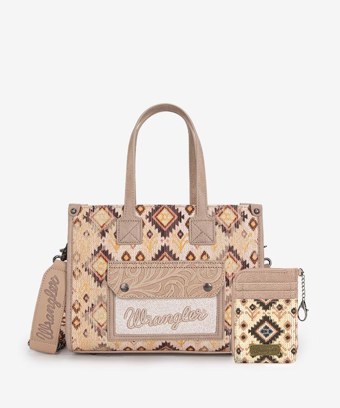 Wrangler Aztec Concealed Carry Canvas Tote Bag Collection
