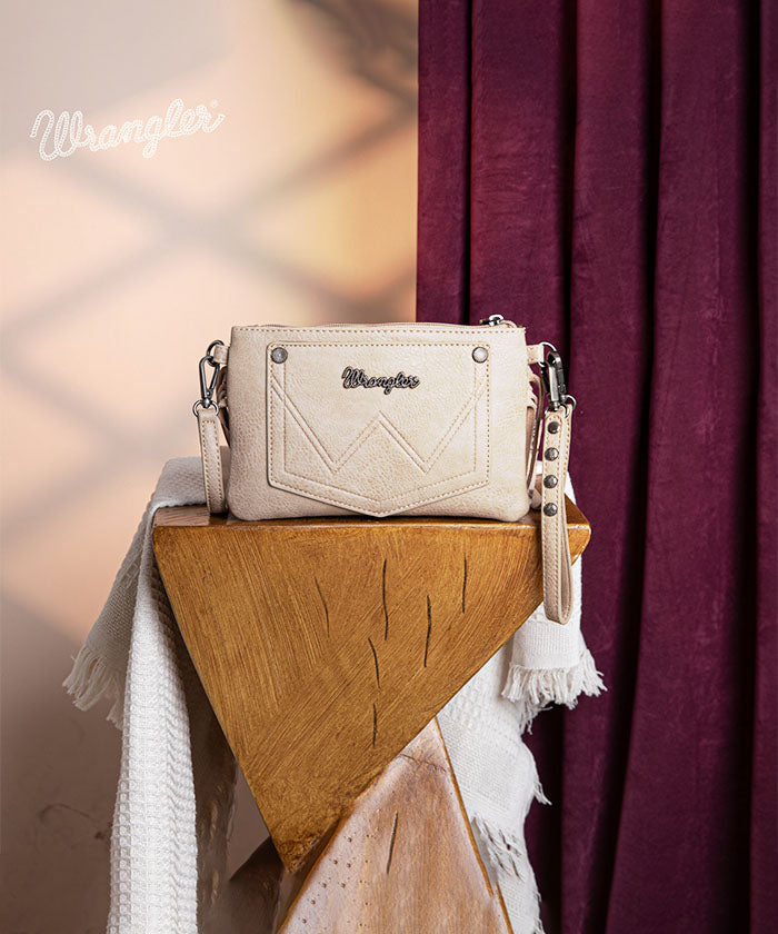 Wrangler Vintage Floral Western Fringe Crossbody Bag