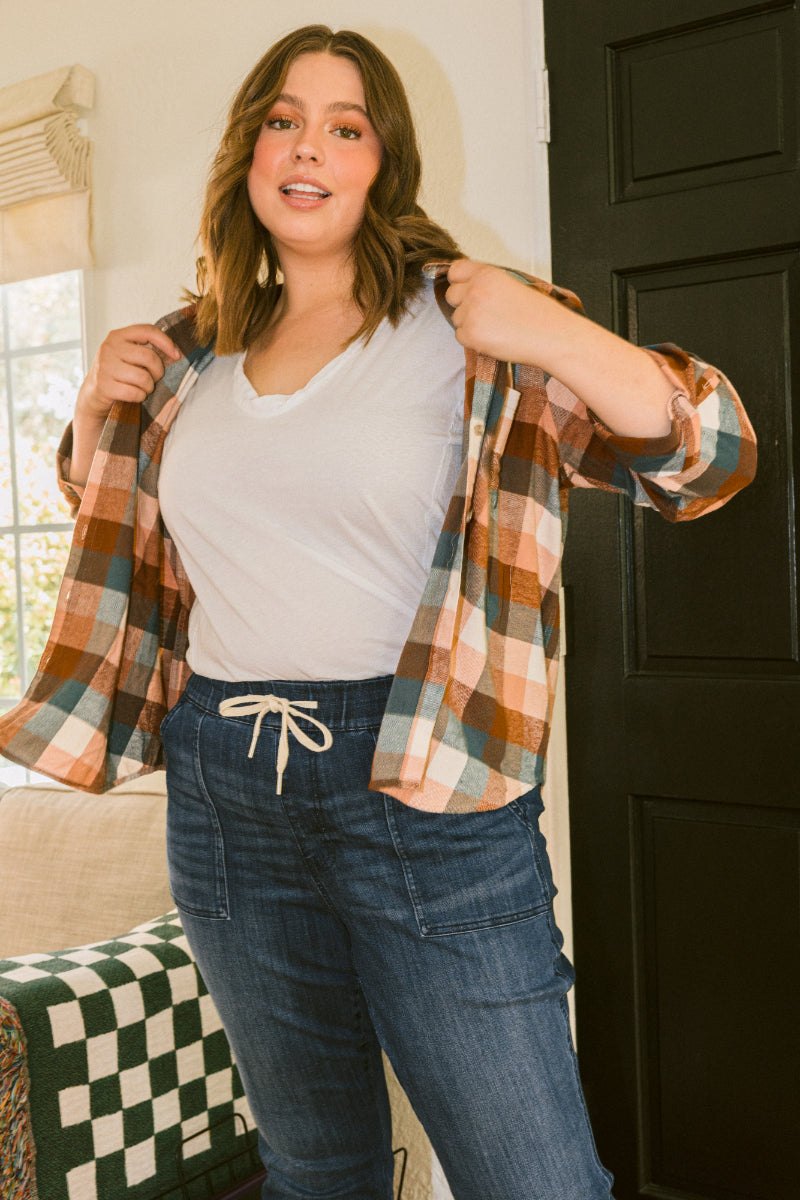 JUDY Stretch Pull On Denim Joggers  (Buy 2 Free Shipping)