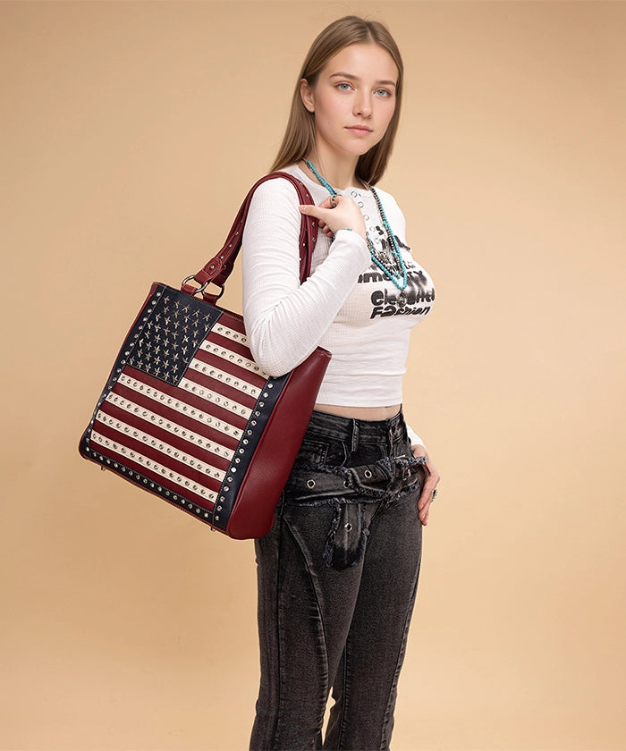 Montana West American Flag Concealed Carry Tote Bag