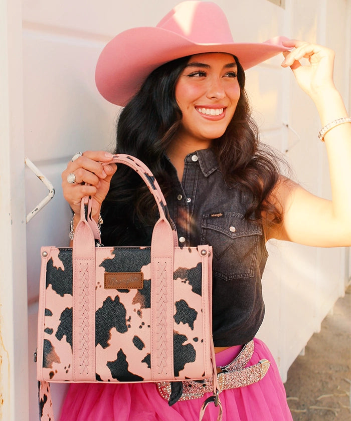 Wrangler Cow Print Concealed Crossbody Bag