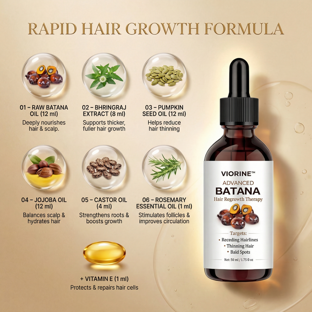 🔥 ADVANCED HAIR REGROWTH BATANA OIL — JUST $49.99 🔥