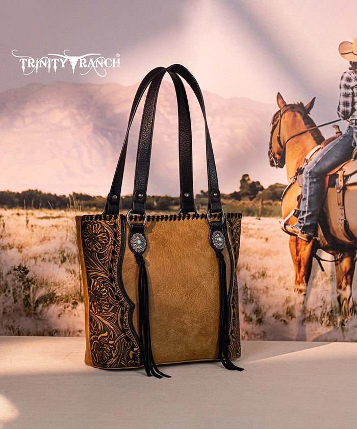 Trinity Ranch Floral Tooled Concealed Carry Tote Bag Collection