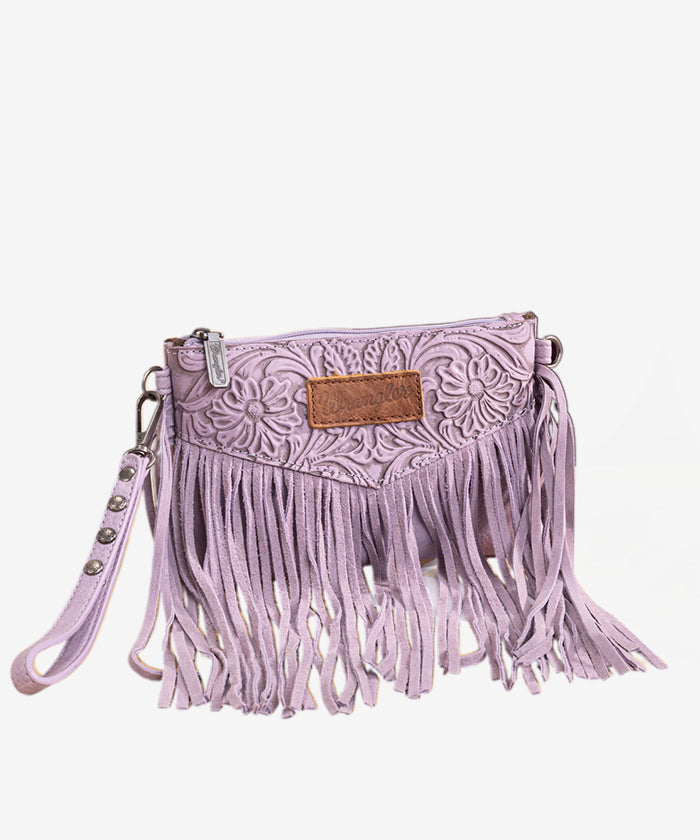 Wrangler Vintage Floral Western Fringe Crossbody Bag