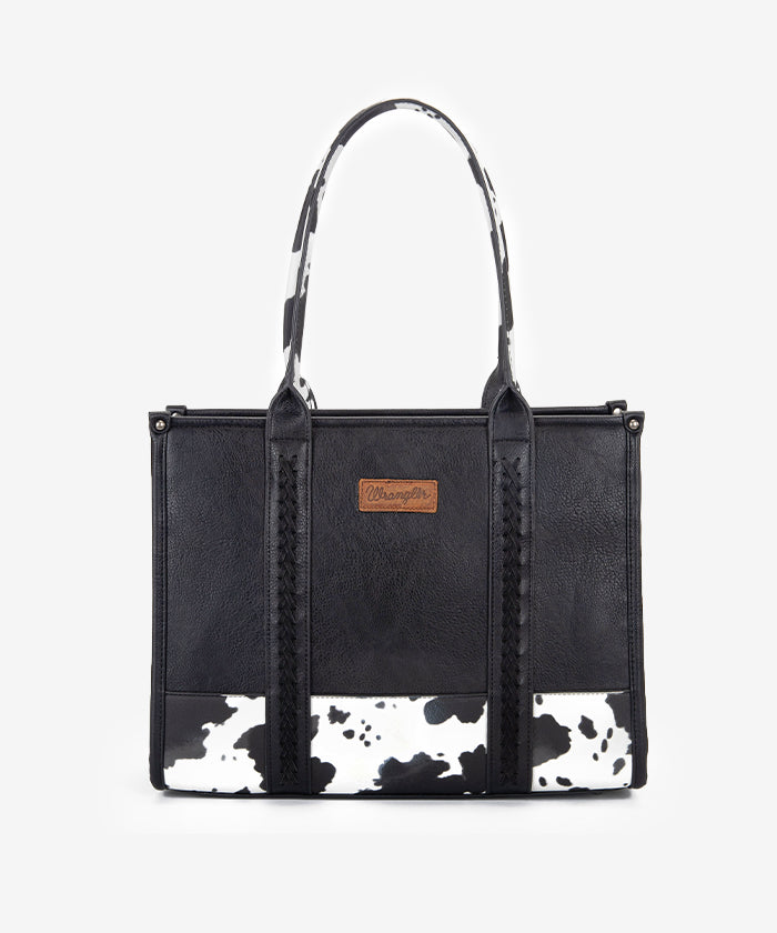 Wrangler Wide Cow Print Tote Bag