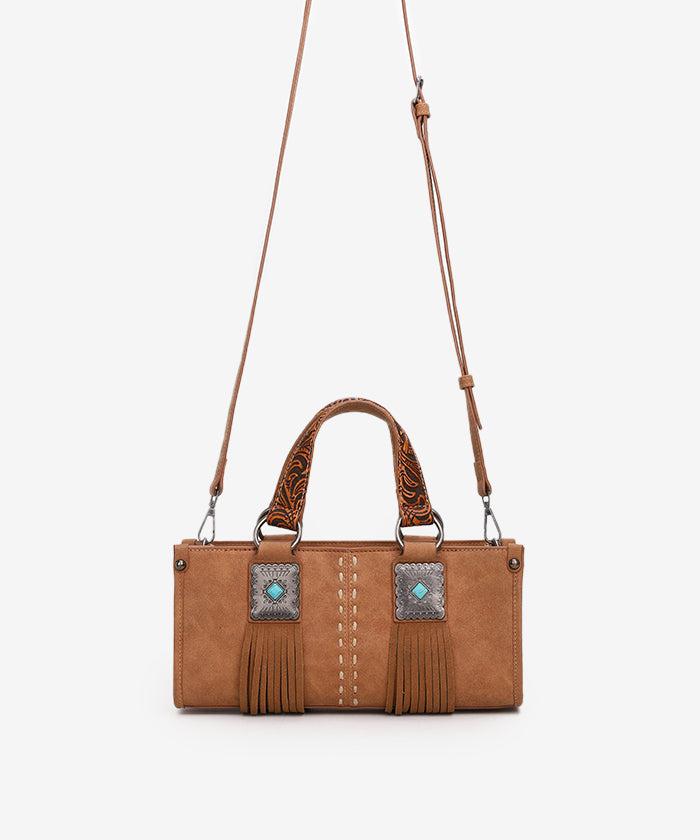 Montana West Western Fringe Concho Mini Crossbody Bag