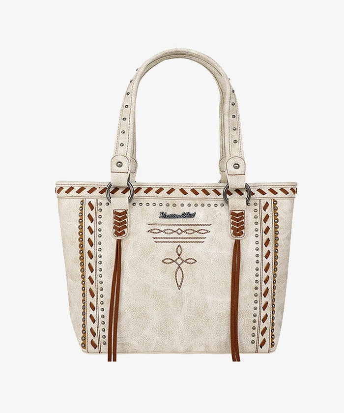 Montana West Cross Stitch Concealed Carry Tote Bag Set