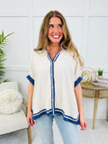 Oceanfront Evenings Top In Oatmeal