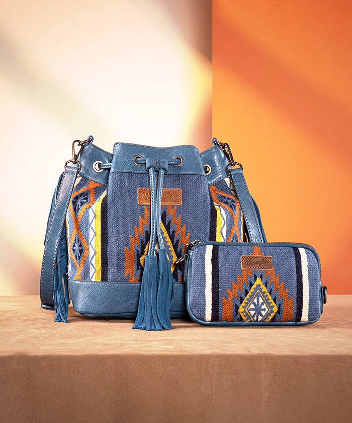 Wrangler Aztec Knitted Bucket Bag Collection