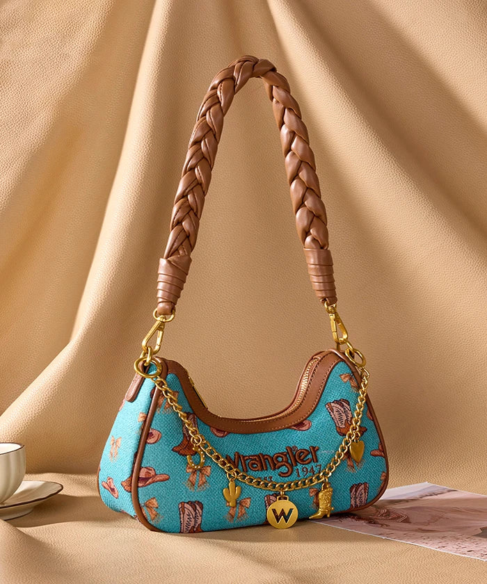 Wrangler Rodeo Icons Braided Handle Shoulder Bag