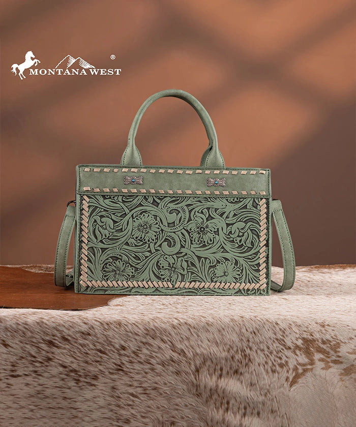 Montana West Floral Tooled Tote Bag Collection