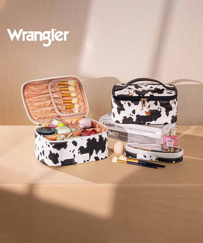 Wrangler Leopard PU Makeup Bag