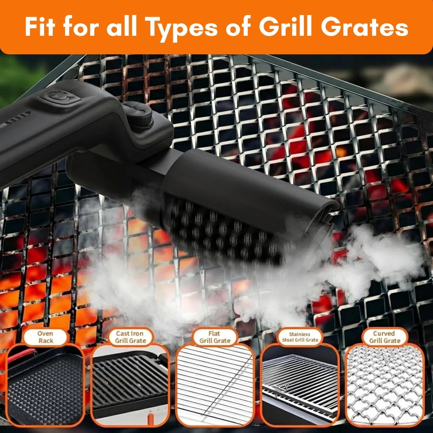 🇺🇸 Memorial Day 50% OFF! Rechargeable Grill Brus – No Scrubbing, Just Shine! 🧼✨