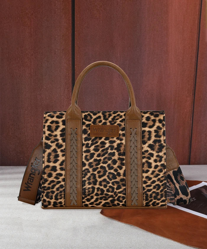 Wrangler Leopard Printed Tote Bag