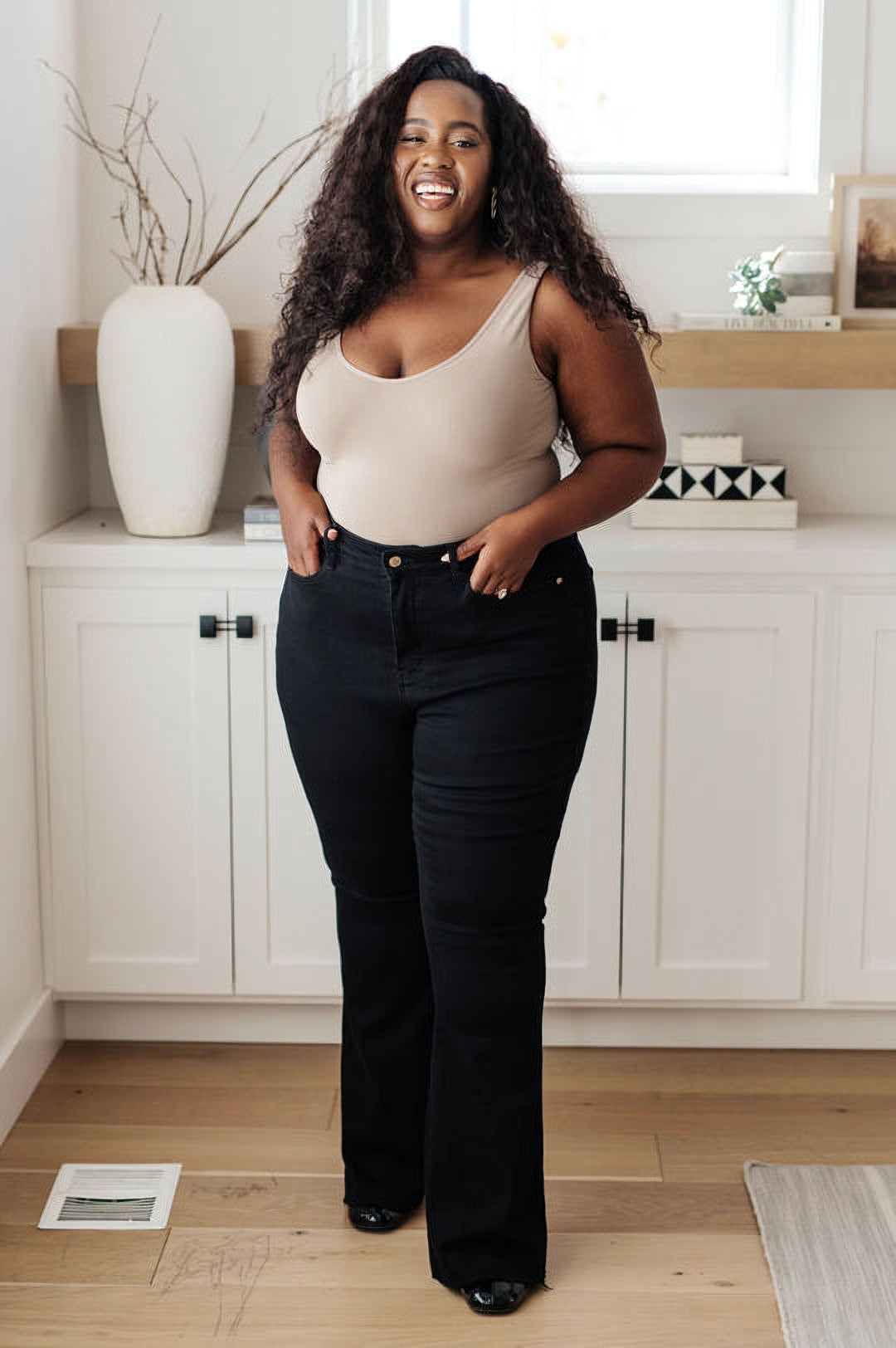 JUDY Mid-Rise Tummy Tuck Bootcut Jeans (Buy 2 Free Shipping)