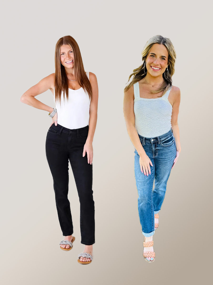 JUDY Tummy Control Cuffed Slim Fit Jeans (Buy 2 Free Shipping)