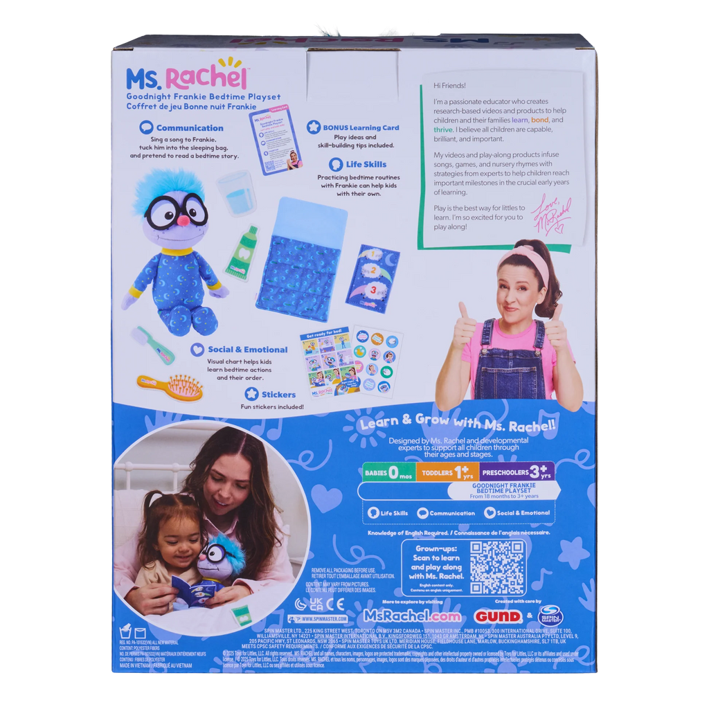 Ms. Rachel Goodnight Frankie Bedtime Playset
