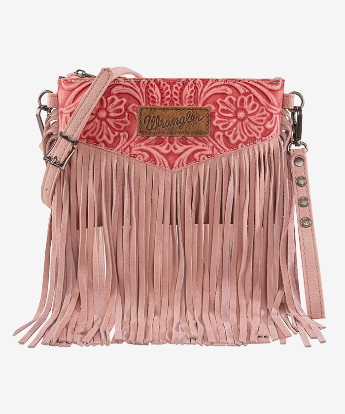 Wrangler Vintage Floral Western Fringe Crossbody Bag