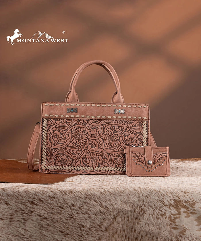 Montana West Floral Tooled Tote Bag Collection