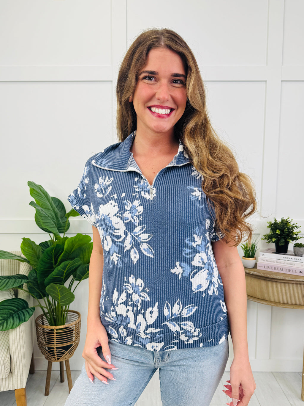 Blue Tide Blooms Top