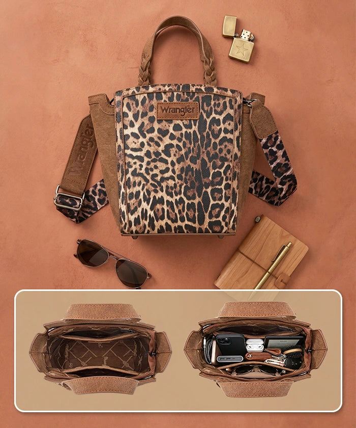 Wrangler Wildside Cheetah Top Handle Tote Bag