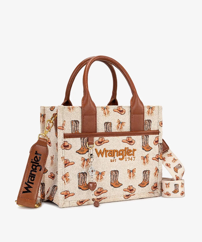 Wrangler Rodeo Icons Canvas Tote Bag