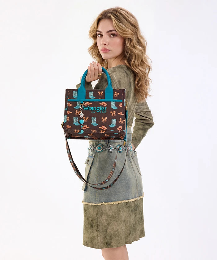 Wrangler Rodeo Icons Canvas Tote Bag