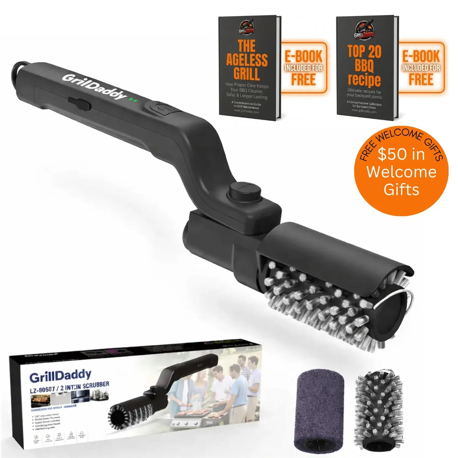 🇺🇸 Memorial Day 50% OFF! Rechargeable Grill Brus – No Scrubbing, Just Shine! 🧼✨
