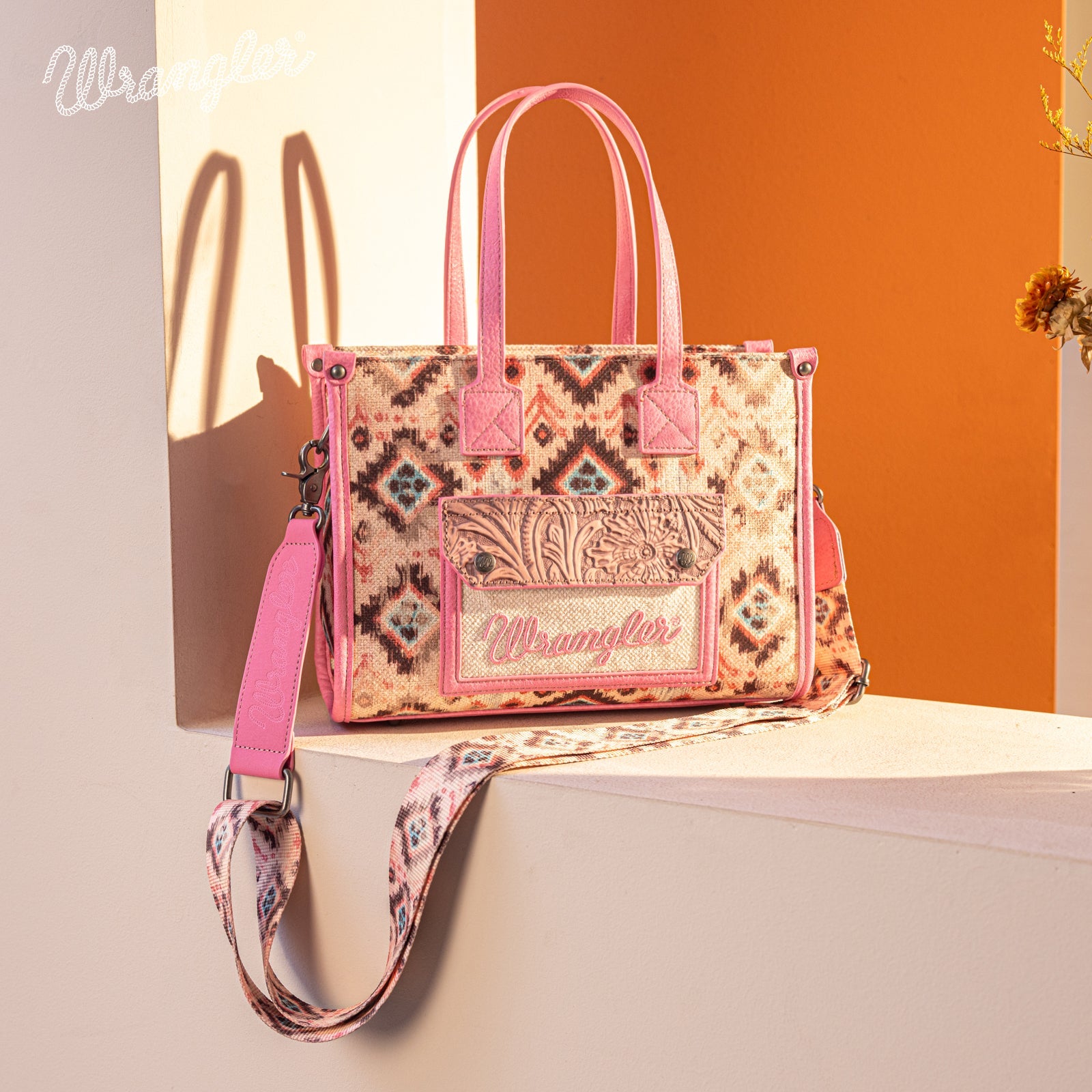 Wrangler Aztec Concealed Carry Canvas Tote Bag Collection