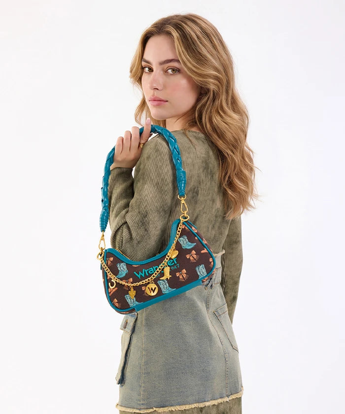 Wrangler Rodeo Icons Braided Handle Shoulder Bag