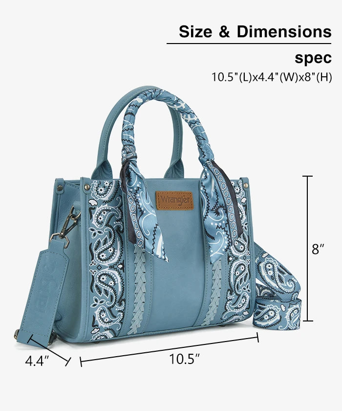Wrangler Western Desert Paisley Tote Bag