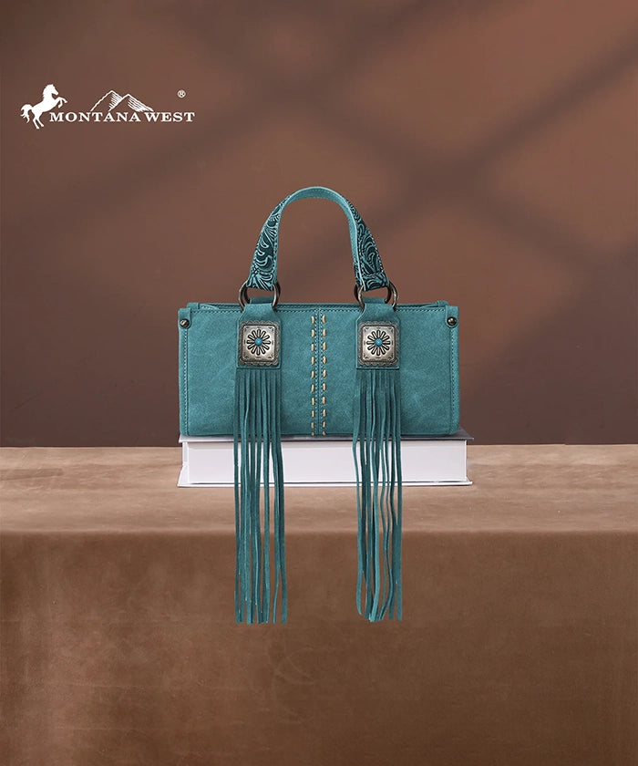 Montana West Western Fringe Concho Mini Crossbody Bag
