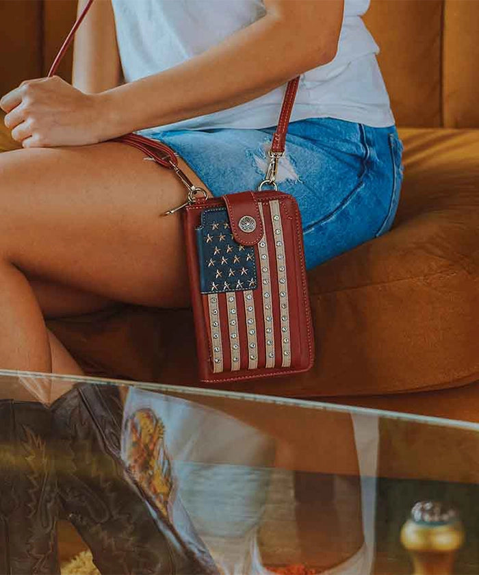 Montana West American Pride Phone Crossbody Bag