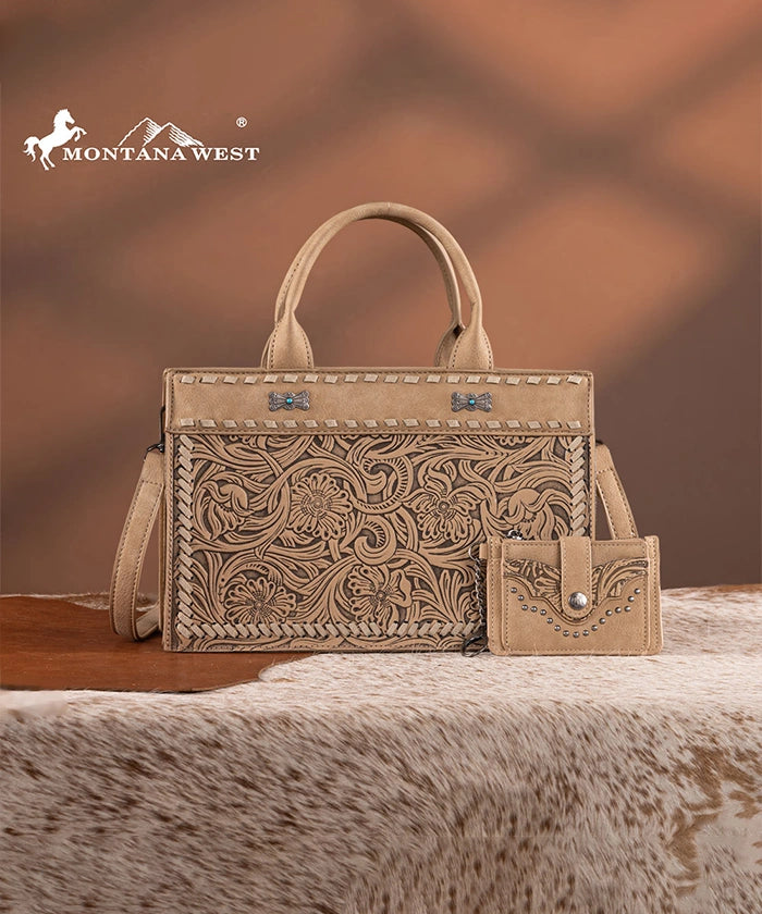 Montana West Floral Tooled Tote Bag Collection