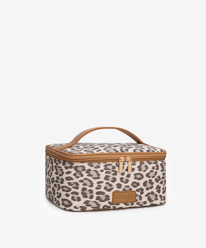 Wrangler Leopard PU Makeup Bag
